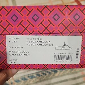 Tory Burch Aged Camello Miller Cloud Sandals